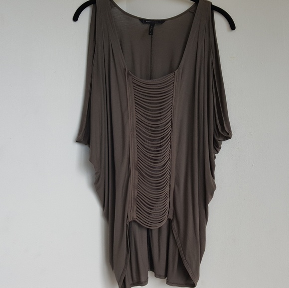 BCBGMaxAzria🍐EVE fatigue green top🍐VGUC🍐sz M - Picture 4 of 7